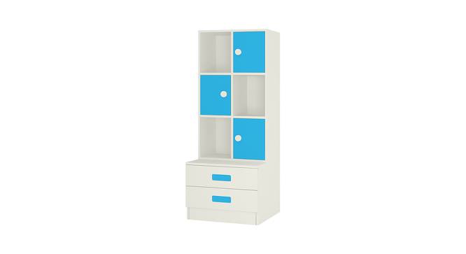 Abby Bookshelf cum Storage Unit (Matte Laminate Finish, Azure Blue) by Urban Ladder - Rear View Design 1 - 392611