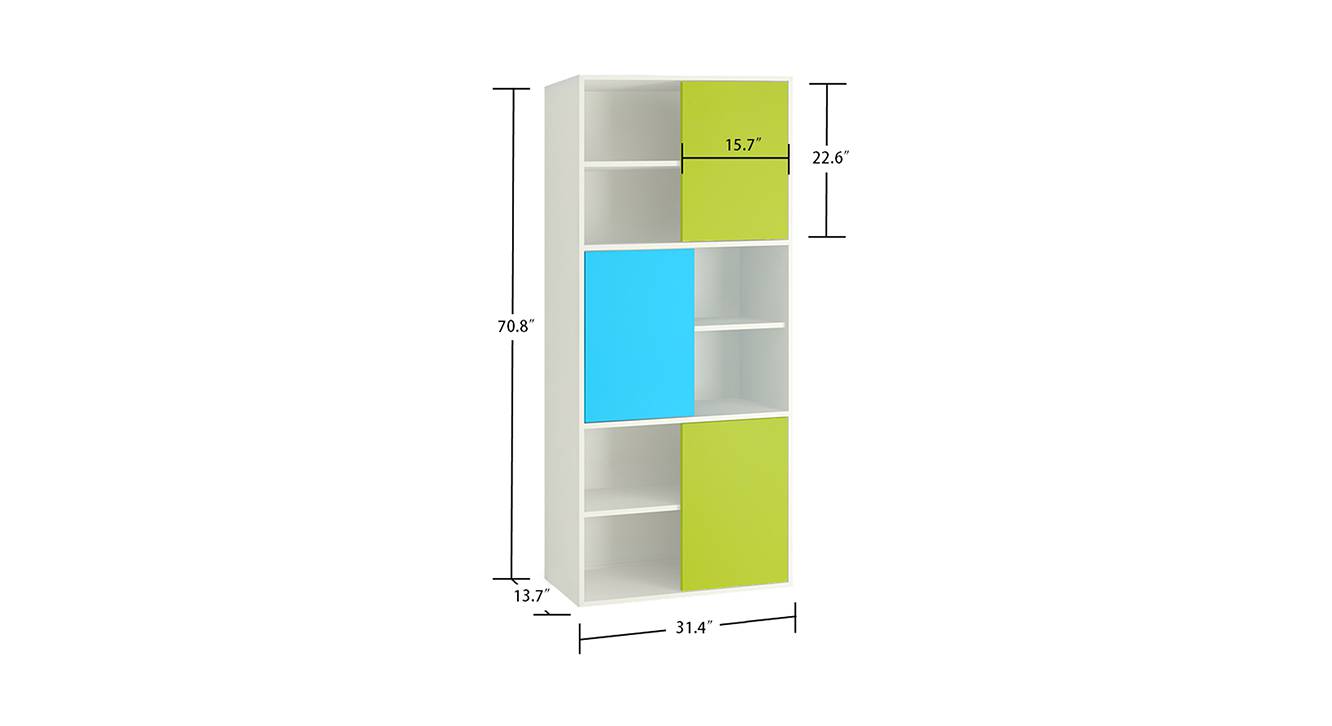 Astra bookshelf azure blue 6