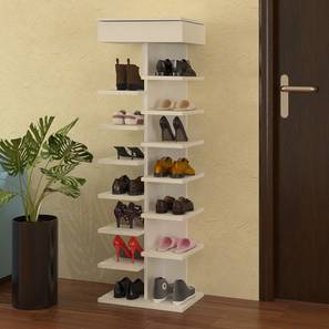 Shoe Rack Design Elanza Shoe Rack (Ivory, Matte Laminate Finish, With Box Storage Configuration)