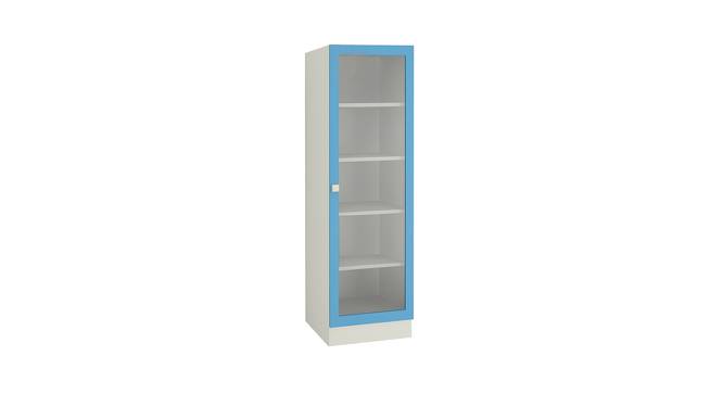 Mallory Bookshelf cum Storage Unit (Matte Laminate Finish, Azure Blue) by Urban Ladder - Front View Design 1 - 392704