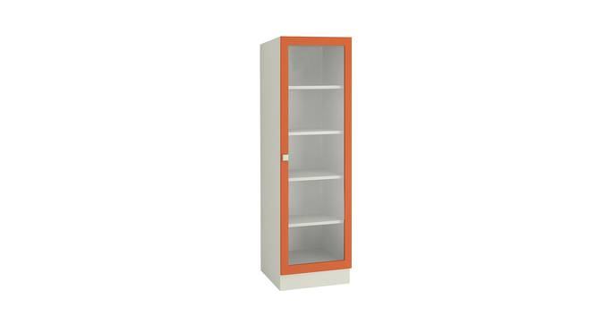 Mallory Bookshelf cum Storage Unit (Matte Laminate Finish, Light Orange) by Urban Ladder - Front View Design 1 - 392706