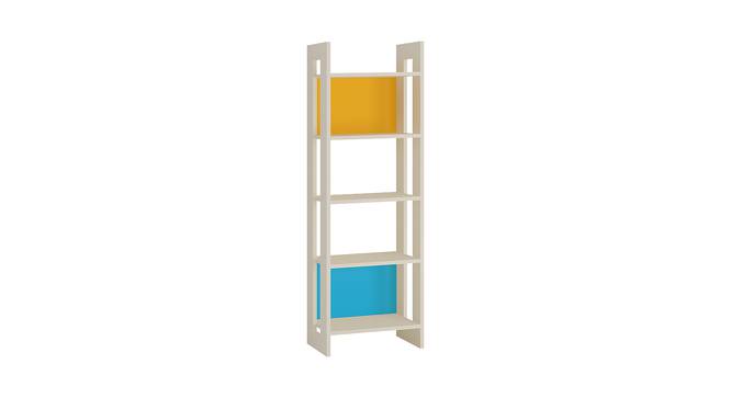 Helena Bookshelf cum Display Unit (Matte Laminate Finish, Mango Yellow - Azure Blue) by Urban Ladder - Front View Design 1 - 392709