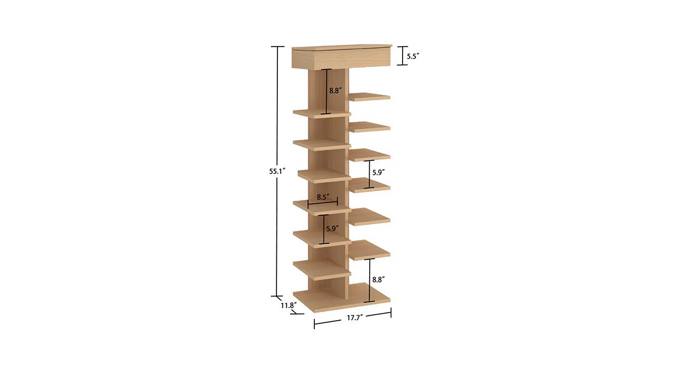 Carmila shoe rack canadian maple 6