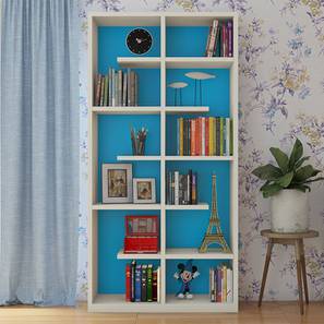 Book Shelf Design Cordoba Bookshelf cum Storage Unit (Matte Laminate Finish, Azure Blue)
