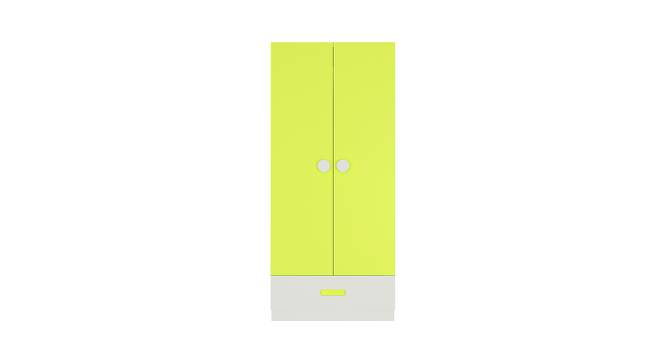 Angelica Wardrobe (Matte Laminate Finish, Lime Yellow) by Urban Ladder - Cross View Design 1 - 392772