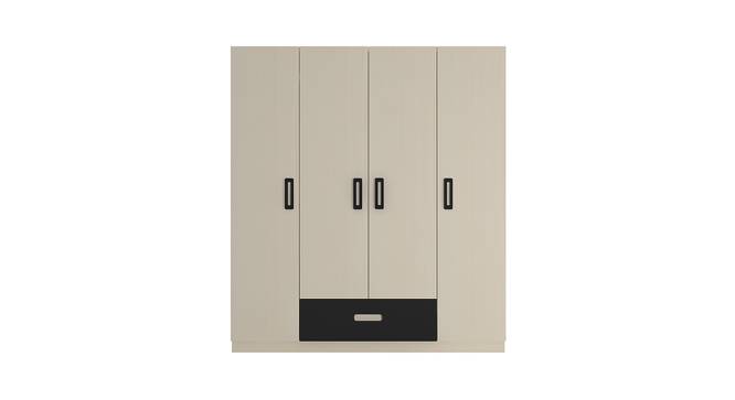 Elanza Wardrobe (Matte Laminate Finish, Light Wood - Carbon Black) by Urban Ladder - Cross View Design 1 - 392774