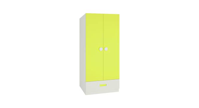 Angelica Wardrobe (Matte Laminate Finish, Lime Yellow) by Urban Ladder - Front View Design 1 - 392790