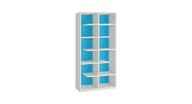Cordoba Bookshelf cum Storage Unit (Matte Laminate Finish, Azure Blue) by Urban Ladder - Front View Design 1 - 392800
