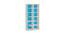 Cordoba Bookshelf cum Storage Unit (Matte Laminate Finish, Azure Blue) by Urban Ladder - Front View Design 1 - 392800