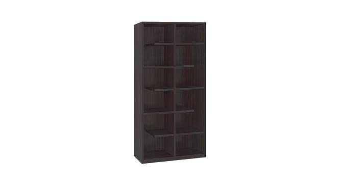 Renata Bookshelf cum Display Unit (Matte Laminate Finish, Antique Ebony) by Urban Ladder - Front View Design 1 - 392803