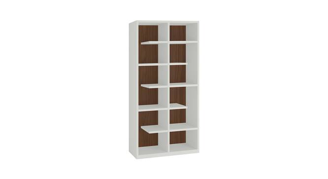 Renata Bookshelf cum Display Unit (Matte Laminate Finish, Ivory Walnut) by Urban Ladder - Front View Design 1 - 392805
