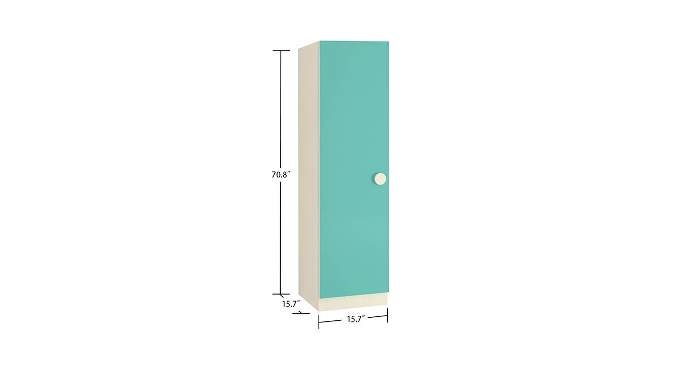 Emely kids wardrobe misty turquoise 6