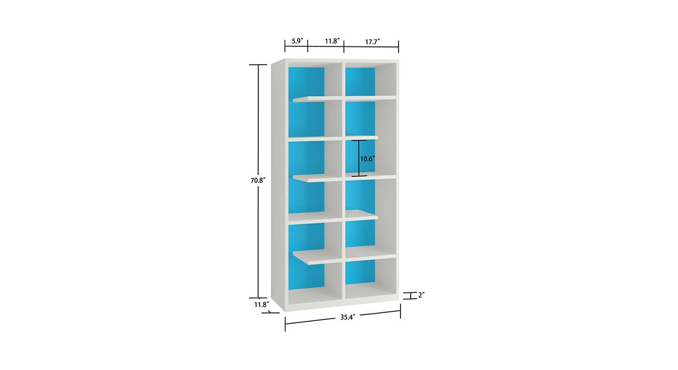 Cordoba bookshelf azure blue 6