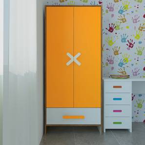 adona wood pvt. ltd Novara Engineered Wood Door Kids Wardrobe in Mango Yellow Colour-picture-20