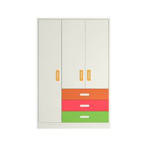 adona wood pvt. ltd Fiona Engineered Wood 3 Door Kids Wardrobe in Ivory Mango Yellow Colour-picture-37