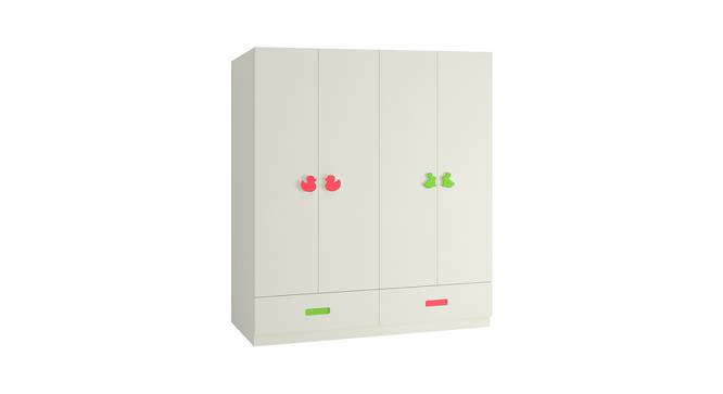 Palencia Wardrobe (Matte Laminate Finish, Strawberry Pink - Verdant Green) by Urban Ladder - Cross View Design 1 - 392886