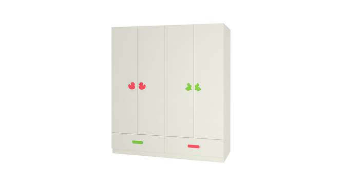 Palencia Wardrobe (Matte Laminate Finish, Strawberry Pink - Verdant Green) by Urban Ladder - Front View Design 1 - 392901