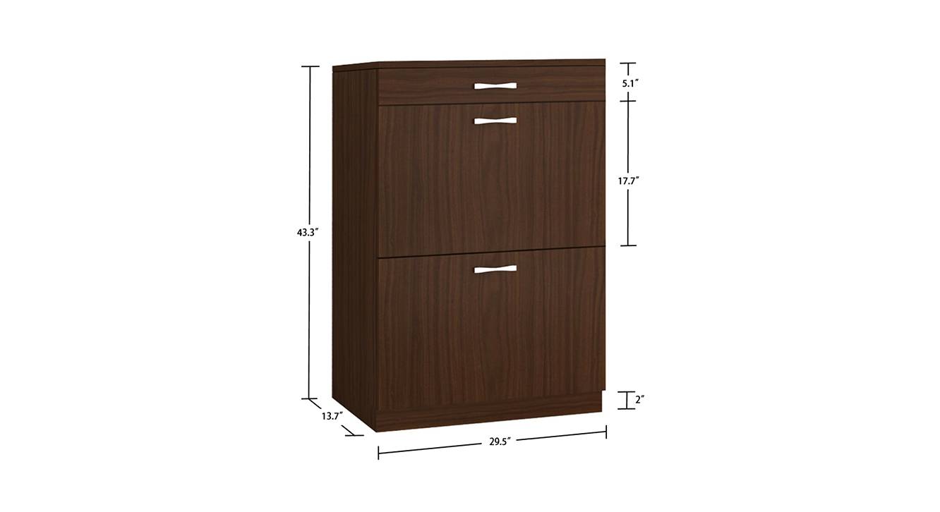 Henley shoe rack coffee walnut 6
