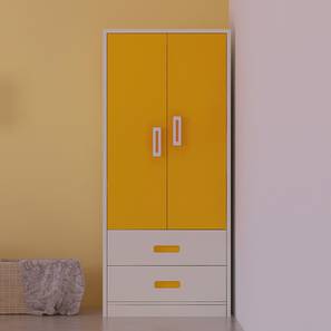 adona wood pvt. ltd Adonica Engineered Wood Door Kids Wardrobe in Mango Yellow Colour-picture-20
