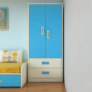 adona wood pvt. ltd Adonica Engineered Wood Door Kids Wardrobe in Azure Blue Colour-picture-19