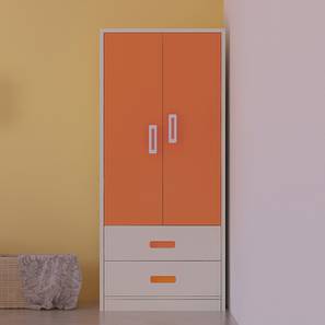 Adonica Engineered Wood Door Kids Wardrobe in Light Orange Colour-image-13