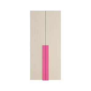 Kids Wardrobe Design Evita Engineered Wood 2 Door Kids Wardrobe in Light Wood   Barbie Pink Colour