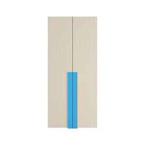 Evita Engineered Wood 2 Door Kids Wardrobe in Light Wood Azure Blue Co...-image-19