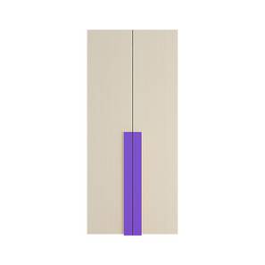 Kids Wardrobe Design Evita Engineered Wood 2 Door Kids Wardrobe in Light Wood   Lavender Purple Colour