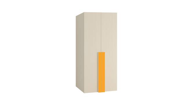 Kensley Wardrobe (Matte Laminate Finish, Light Wood - Mango Yellow) by Urban Ladder - Cross View Design 1 - 393001