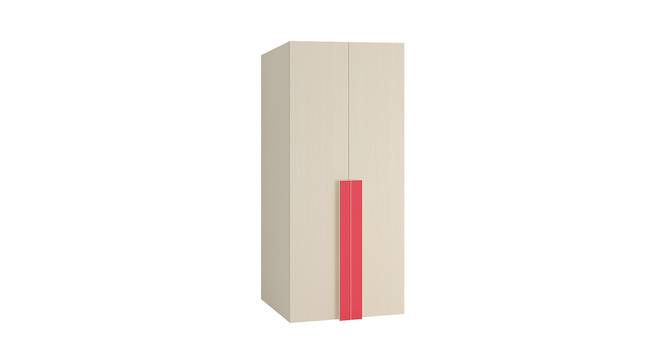 Kensley Wardrobe (Matte Laminate Finish, Light Wood - Strawberry Pink) by Urban Ladder - Cross View Design 1 - 393002