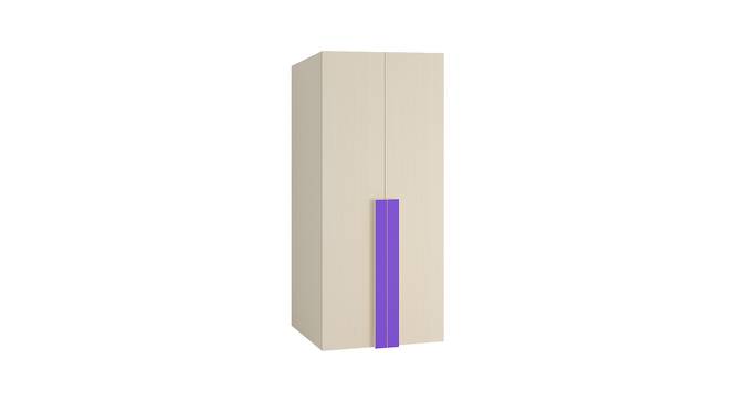 Kensley Wardrobe (Matte Laminate Finish, Light Wood - Lavender Purple) by Urban Ladder - Cross View Design 1 - 393003
