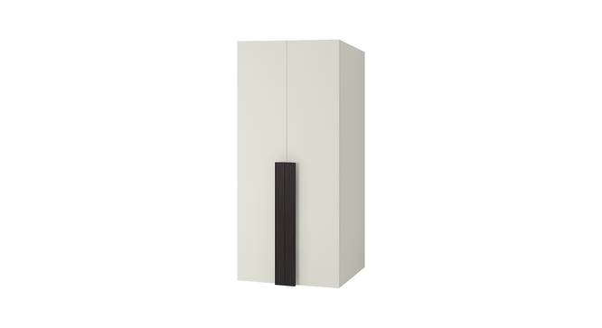 Evita Wardrobe (Matte Laminate Finish, Ivory - Antique Ebony) by Urban Ladder - Front View Design 1 - 393013