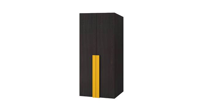 Evita Wardrobe (Matte Laminate Finish, Antique Ebony - Mango Yellow) by Urban Ladder - Front View Design 1 - 393014