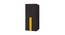 Evita Wardrobe (Matte Laminate Finish, Antique Ebony - Mango Yellow) by Urban Ladder - Front View Design 1 - 393014