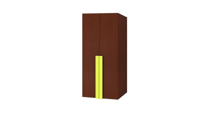 Evita Wardrobe (Matte Laminate Finish, Terra Sienna - Lime Yellow) by Urban Ladder - Front View Design 1 - 393015