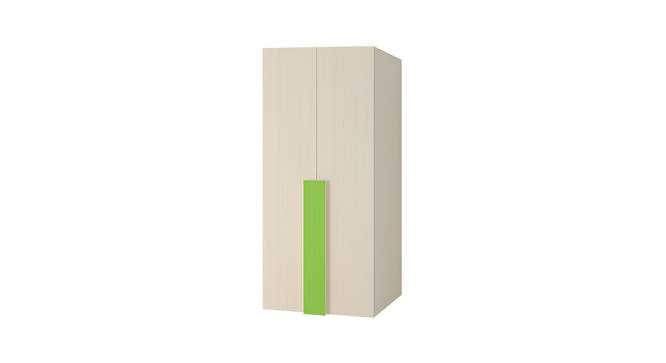 Kensley Wardrobe (Matte Laminate Finish, Light Wood - Verdant Green) by Urban Ladder - Front View Design 1 - 393018
