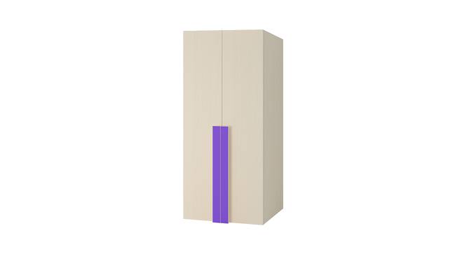 Kensley Wardrobe (Matte Laminate Finish, Light Wood - Lavender Purple) by Urban Ladder - Front View Design 1 - 393021