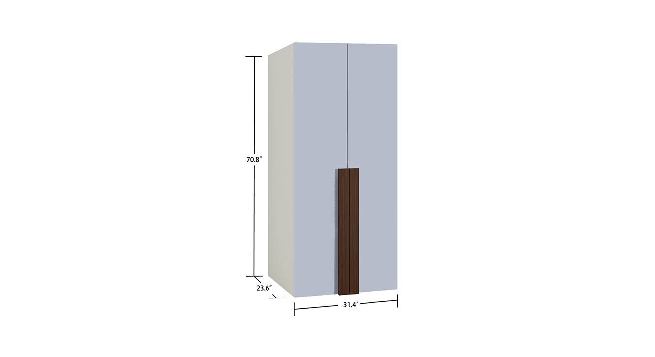Holly wardrobe davy grey coffee walnut 6