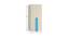 Kensley Wardrobe (Matte Laminate Finish, Light Wood - Azure Blue) by Urban Ladder - Design 1 Close View - 393068
