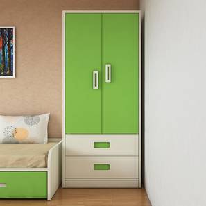 Cupboards Design Adonica Engineered Wood Door Kids Wardrobe in Verdant Green Colour