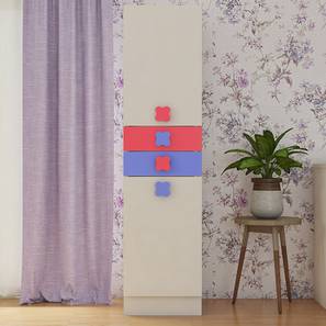 Silvana Engineered Wood 1 Door Kids Wardrobe in Strawberry Pink Persia...-image-3