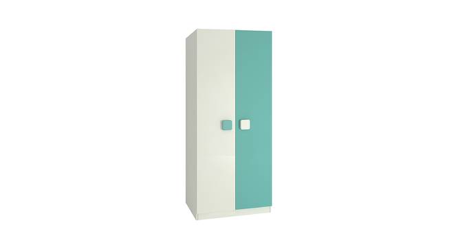 Jacqueline Wardrobe (Matte Laminate Finish, Ivory - Misty Turquoise) by Urban Ladder - Cross View Design 1 - 393108
