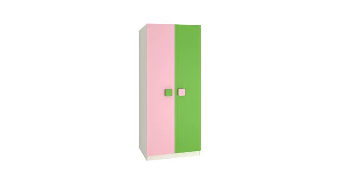 Jacqueline Wardrobe (Matte Laminate Finish, English Pink - Verdant Green) by Urban Ladder - Front View Design 1 - 393121