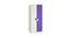 Jacqueline Wardrobe (Matte Laminate Finish, Ivory - Lavender Purple) by Urban Ladder - Front View Design 1 - 393124