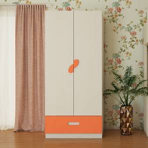 Elanza Engineered Wood 2 Door Kids Wardrobe in Light Wood Light Orange...-image-15