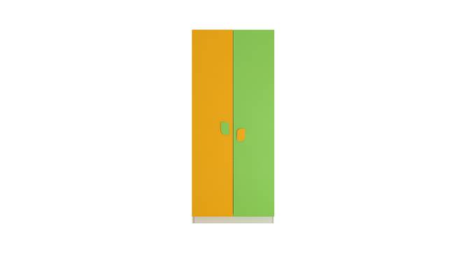 Jacqueline Wardrobe (Matte Laminate Finish, Mango Yellow - Verdant Green) by Urban Ladder - Cross View Design 1 - 393211