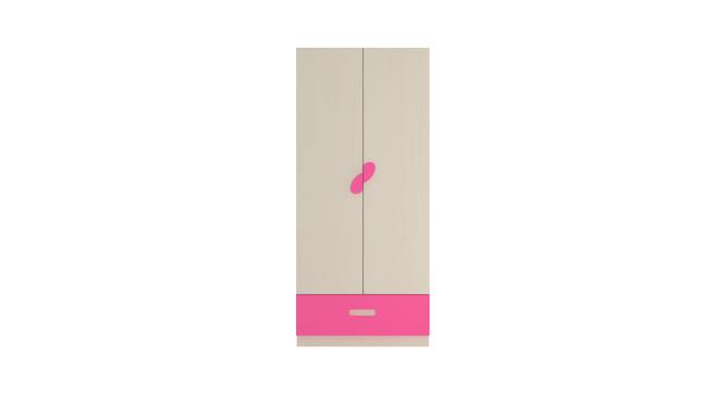 Emelia Wardrobe (Matte Laminate Finish, Light Wood - Barbie Pink) by Urban Ladder - Cross View Design 1 - 393215