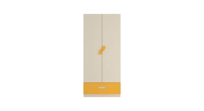 Emelia Wardrobe (Matte Laminate Finish, Light Wood - Mango Yellow) by Urban Ladder - Cross View Design 1 - 393216