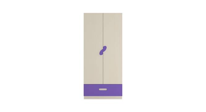 Emelia Wardrobe (Matte Laminate Finish, Light Wood - Lavender Purple) by Urban Ladder - Cross View Design 1 - 393217