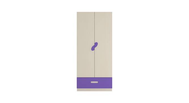 Emelia Wardrobe (Matte Laminate Finish, Light Wood - Lavender Purple) by Urban Ladder - Cross View Design 1 - 393217
